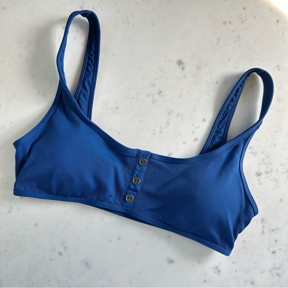 NWOT L*Space Robbie Indigo Blue Bikini Top - Picture 1 of 4